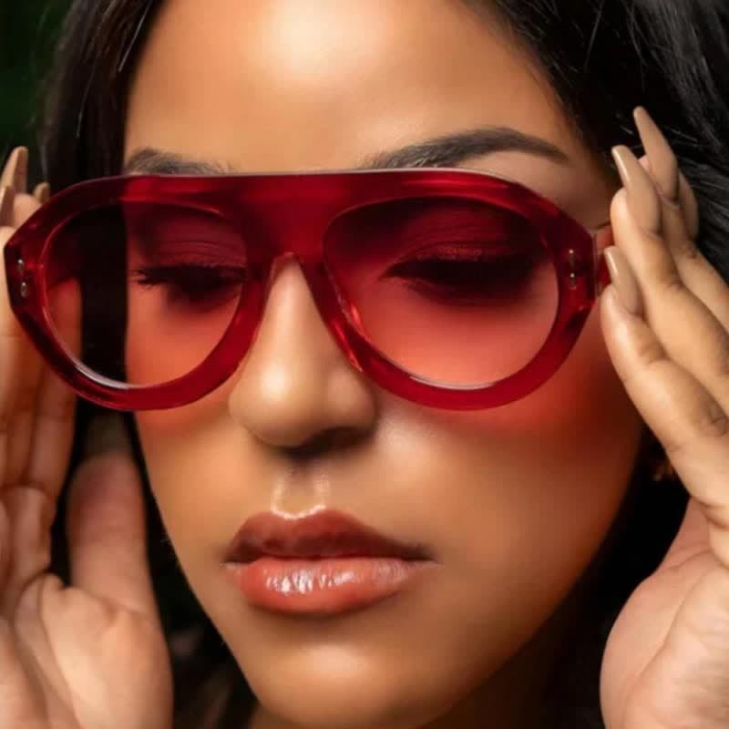 Spykay™ SG60756 Women's Hipster Aviator Sunglasses - Red - image 1