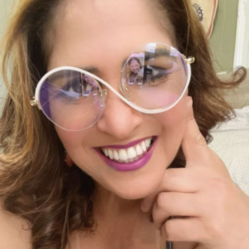 Spykay™ EG26662 "S" Design Metal Semi-Rimless Round Frame Unique Retro-Vintage Glasses - White - image 18