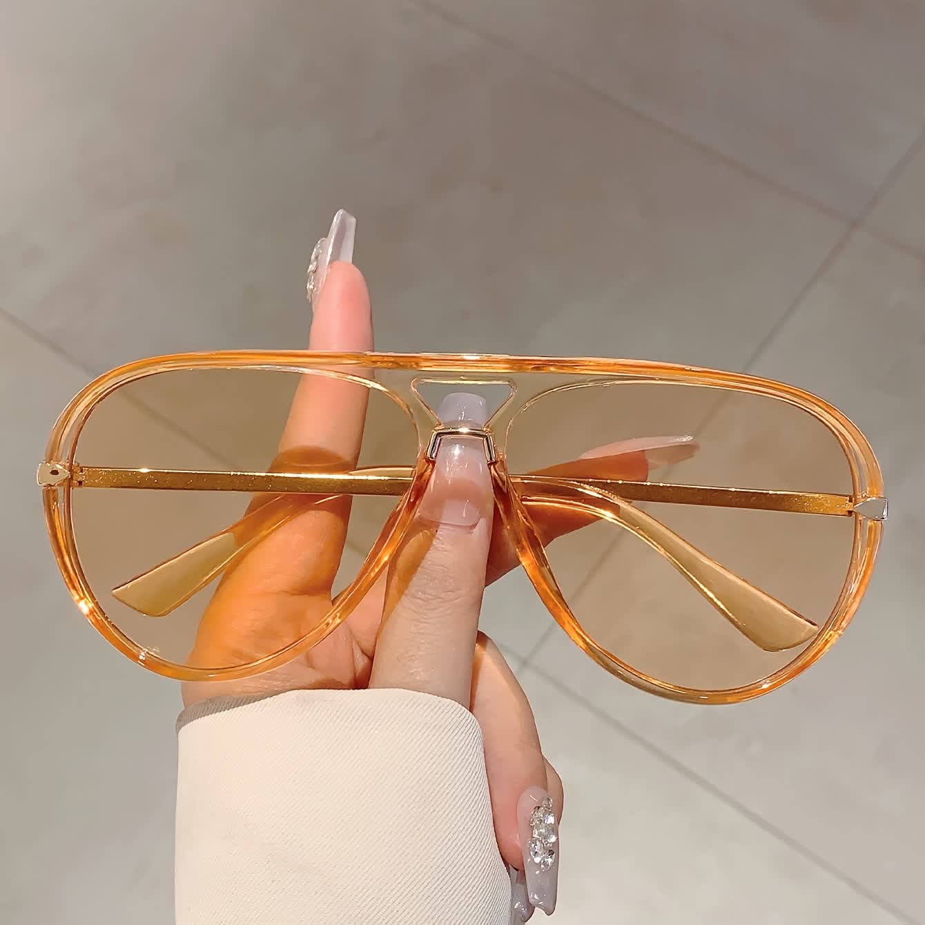 Spykay™ SG60723 Double Bridges Fashion Aviator Sunglasses