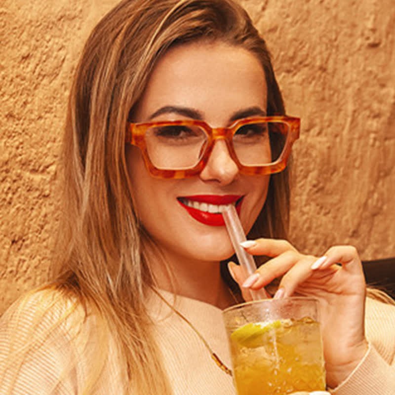 Spykay™ EG26761 Hipster Square Frame Concave Lenses Classic Retro Glasses