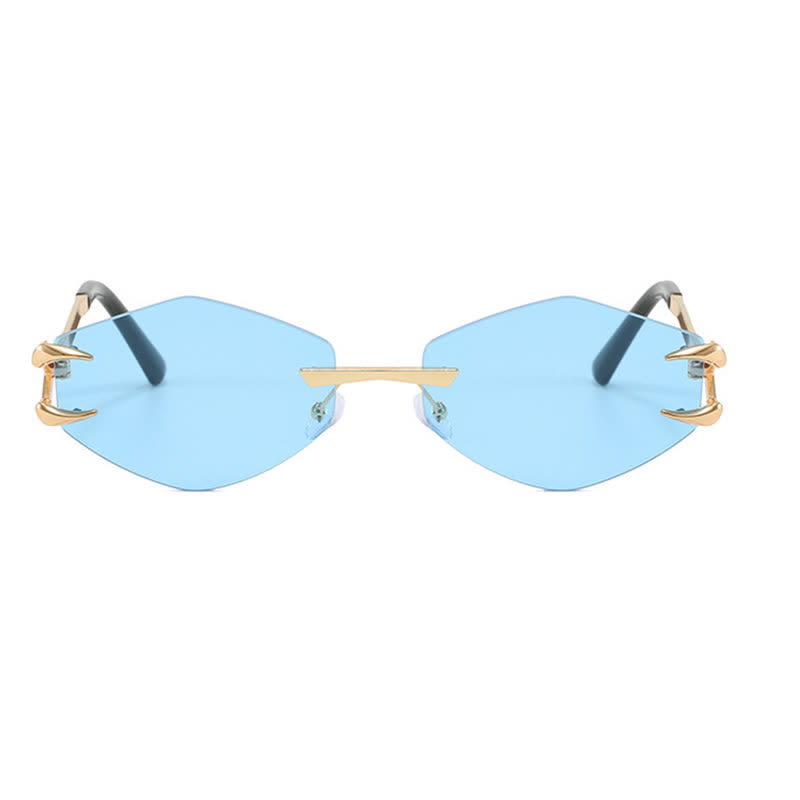 Spykay™ SG60856 Claw Temples Geometric Rimless Hipster Sunglasses - image 9