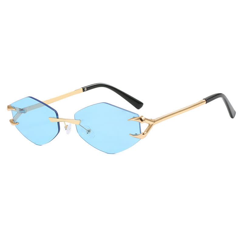 Spykay™ SG60856 Claw Temples Geometric Rimless Hipster Sunglasses - image 8