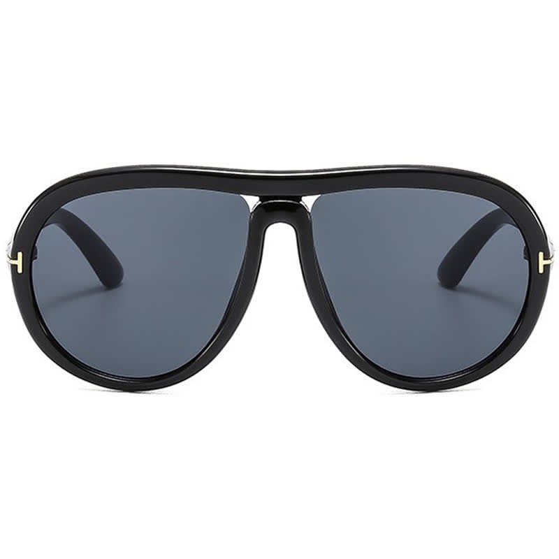 Spykay™ SG60858 Double Bridges 'T' Design Oversized Frame Hipster Aviator Sunglasses