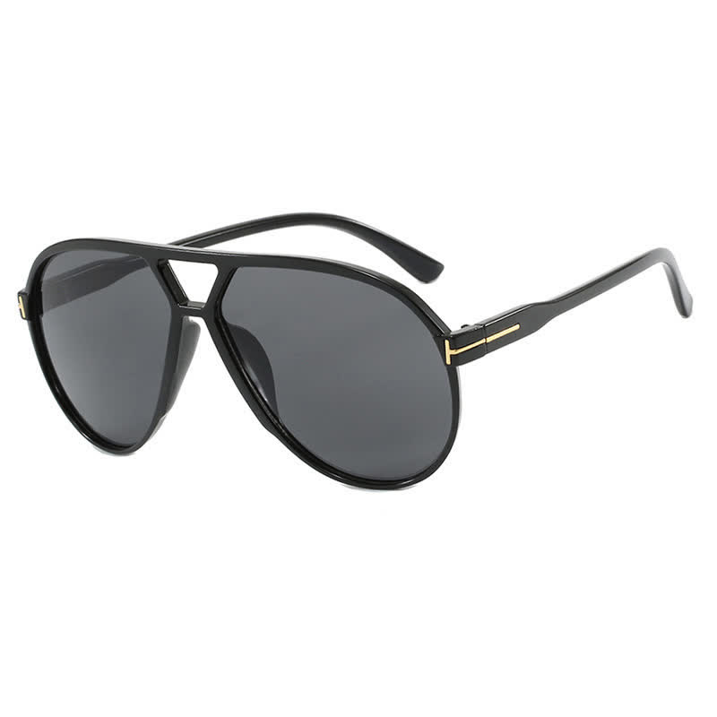 Spykay™ SG60858 Double Bridges 'T' Design Oversized Frame Hipster Aviator Sunglasses