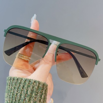 Spykay™ SG60864 Square Frame Semi-Rimless Oversized Sunglasses - image 6