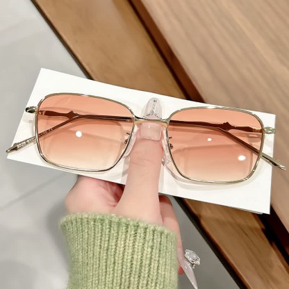 Spykay™ SG60666 Metal Rectangle Frame Sunglasses - Golden/Brown - image 11