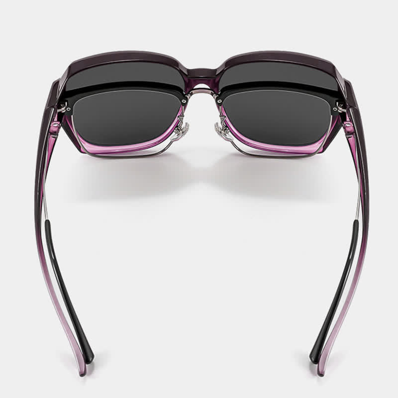 Spykay™ SG60859 Square Frame Polarized Driving Sunglasses Fit Over Glasses for Nearsighted People - image 2