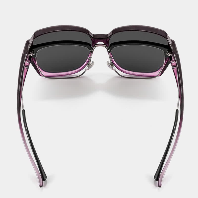 Spykay™ SG60859 Square Frame Polarized Driving Sunglasses Fit Over Glasses for Nearsighted People - image 2