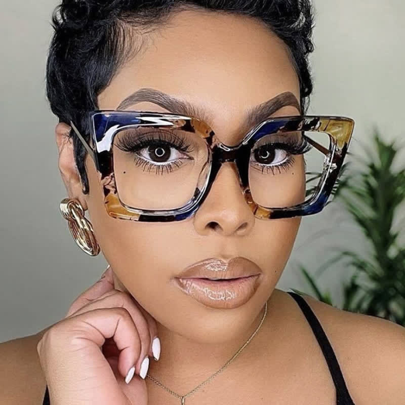 Spykay™ EG26765 Oversized Square Frame Anti-blue Light Glasses