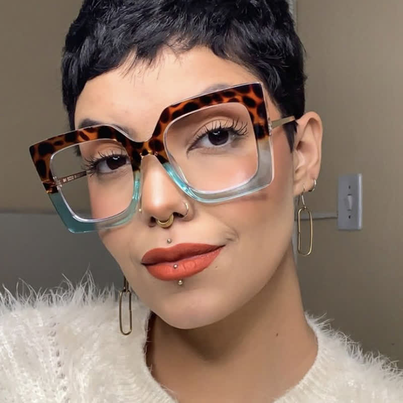 Spykay™ EG26765 Oversized Square Frame Anti-blue Light Glasses