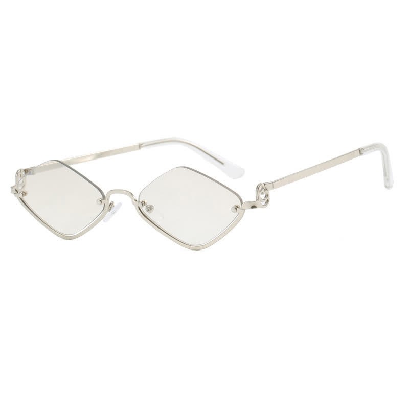 Spykay™ SG60868 Semi-Rimless Rhombus Small Frame Sunglasses - Silver - image 10