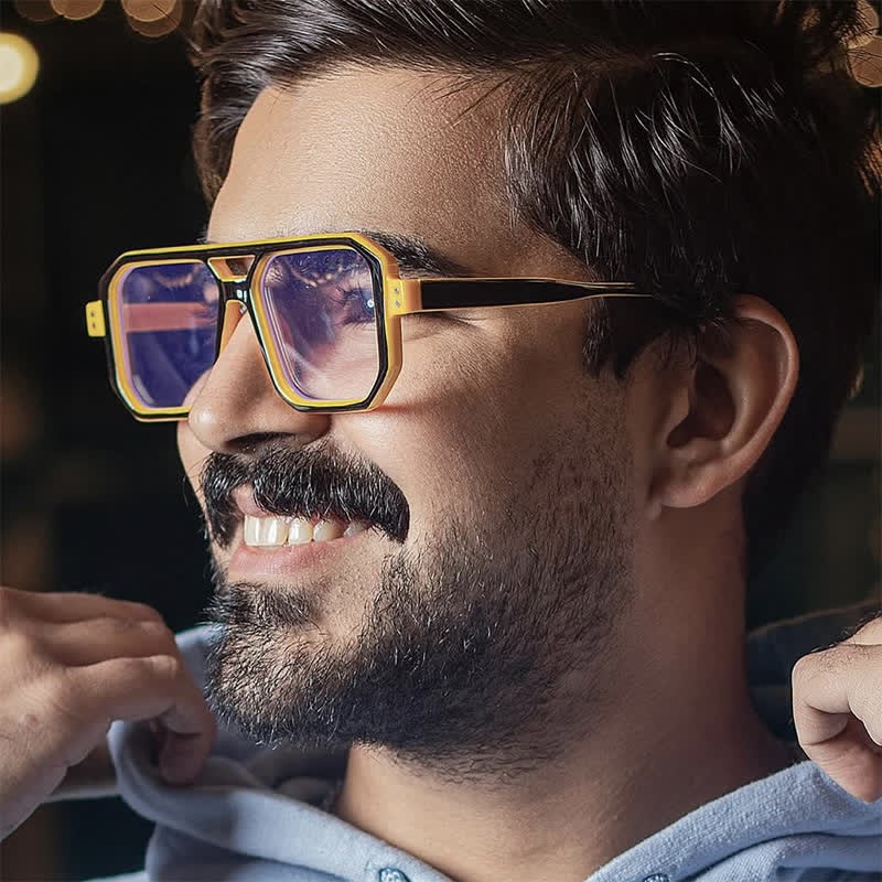 Spykay™ EG26772 Trendy Square Frame Double Bridges Glasses