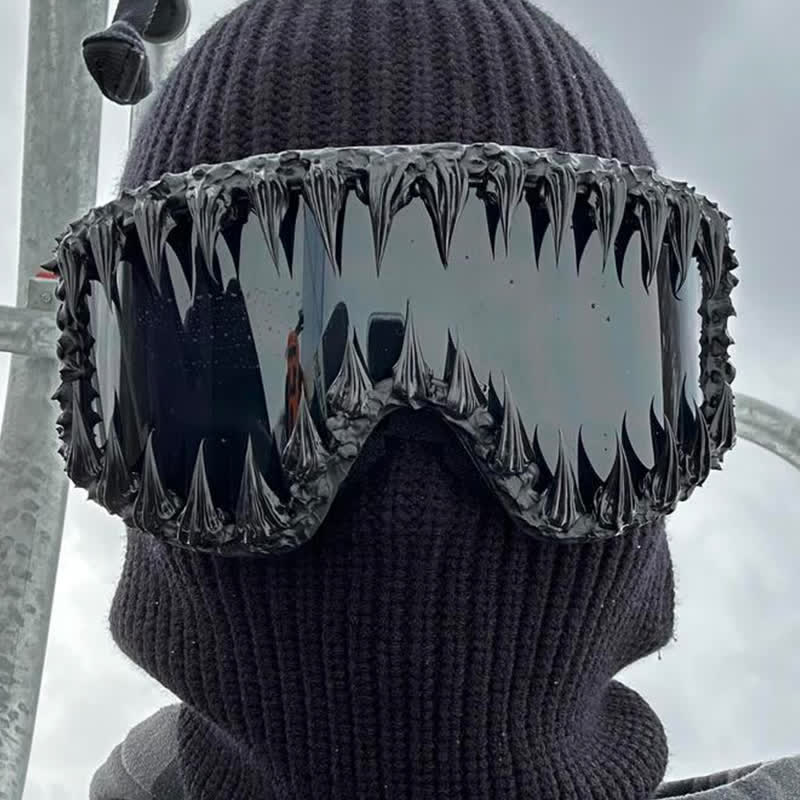 Spykay™ SG60872 Trendy Punk Style Irregular Shaped Ski Goggles for Outdoor Activities - Black A - image 1