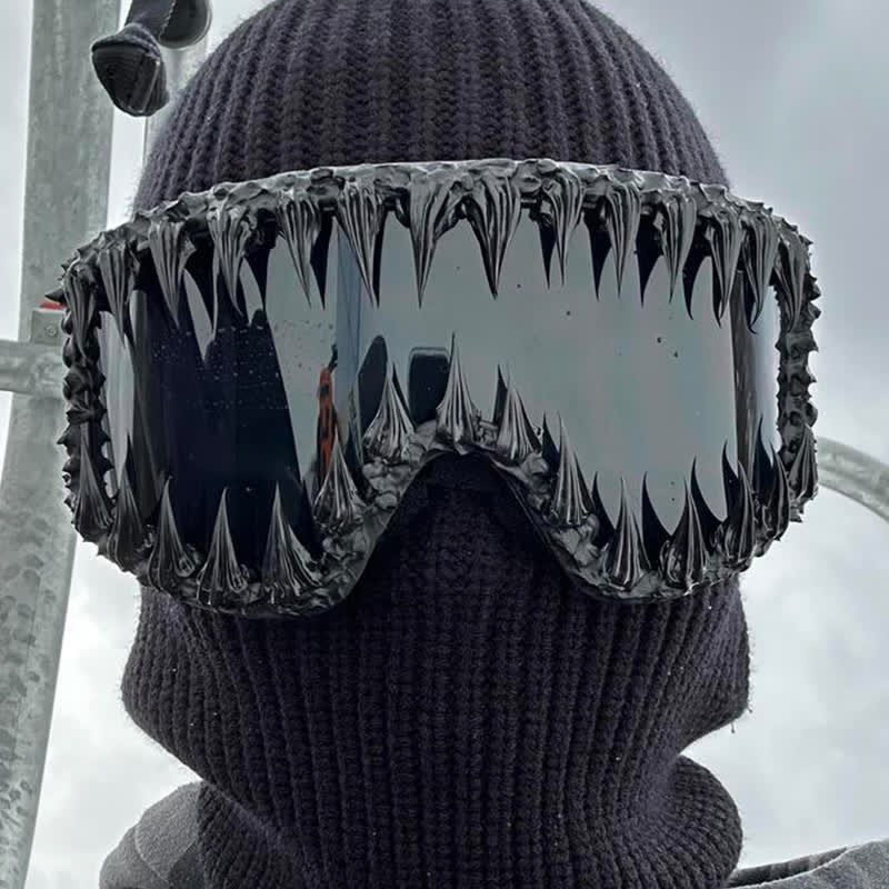 Spykay™ SG60872 Trendy Punk Style Irregular Shaped Ski Goggles for Outdoor Activities - Black A - image 1