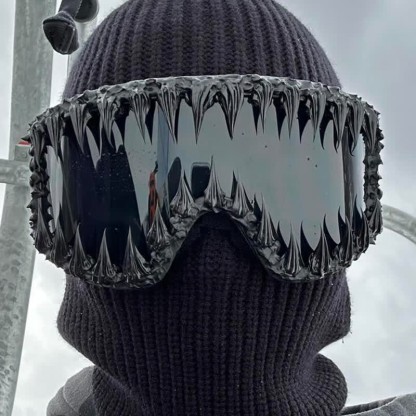 Spykay™ SG60872 Trendy Punk Style Irregular Shaped Ski Goggles for Outdoor Activities - Black A - image 1