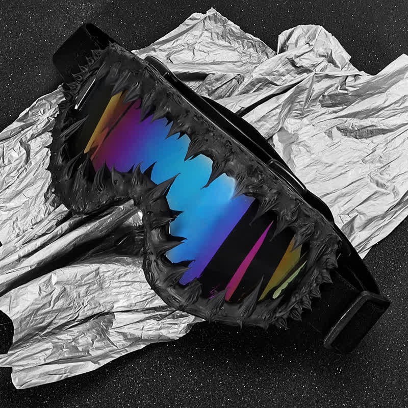 Spykay™ SG60872 Trendy Punk Style Irregular Shaped Ski Goggles for Outdoor Activities - Black B - image 10