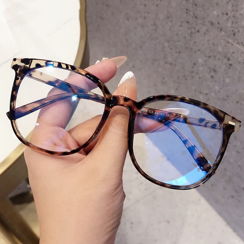Spykay™ EG26768 Oversized Round Frame Anti-blue Light Classic Glasses