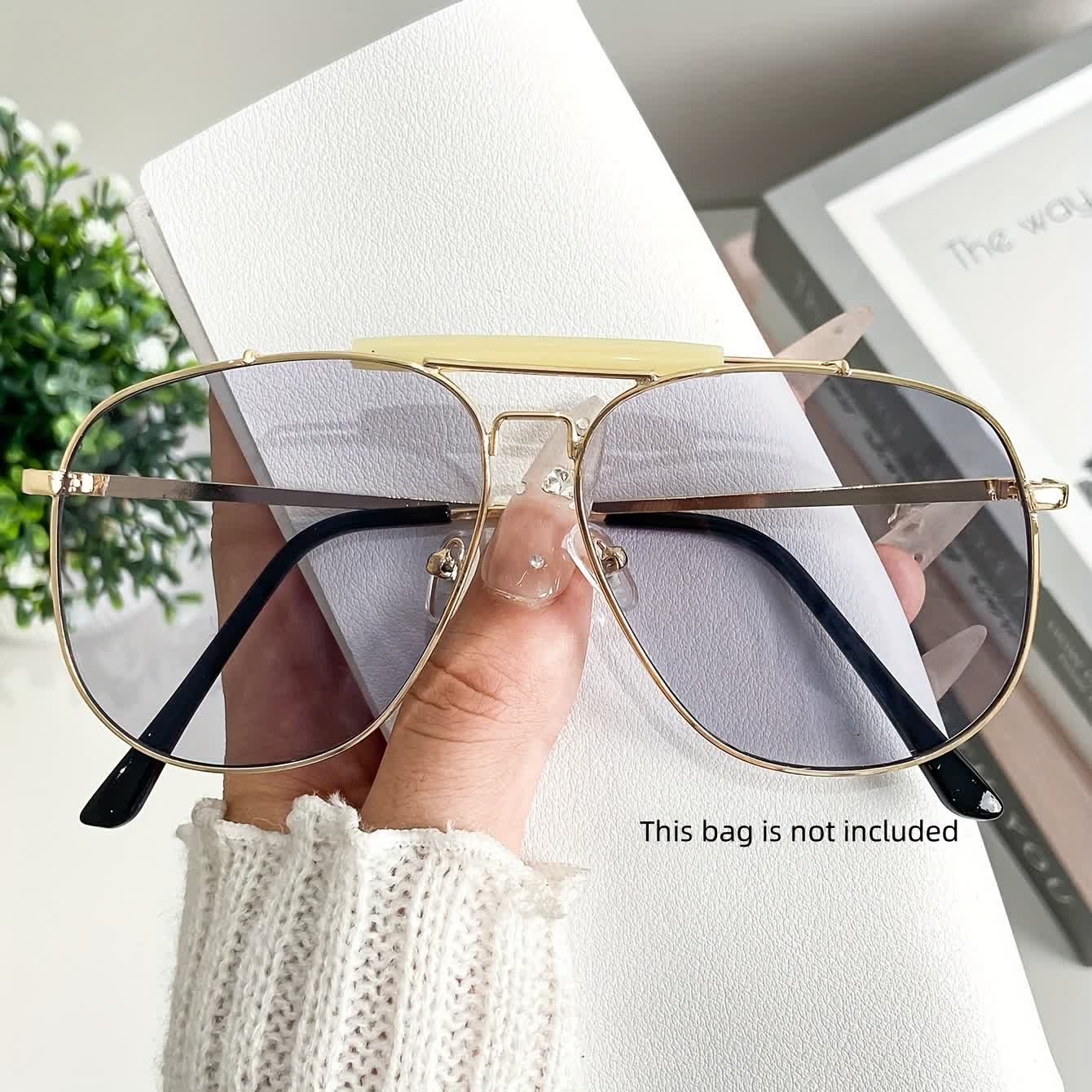 Spykay™ SG60828 Double Bridges Oversized Frame Hipster Aviator Sunglasses