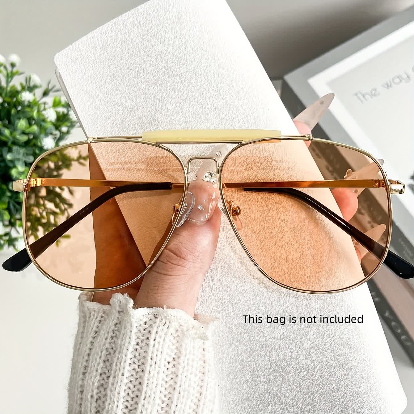 Spykay™ SG60828 Double Bridges Oversized Frame Hipster Aviator Sunglasses