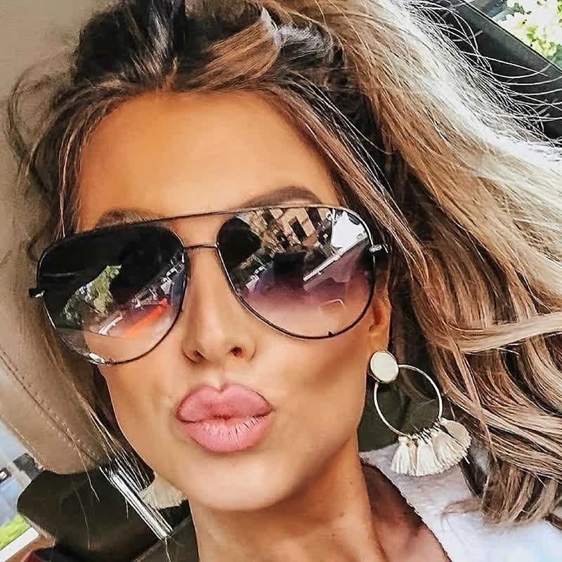 Spykay™ SG60837 Vintage Double Bridges Aviator Frame Sunglasses For Driving