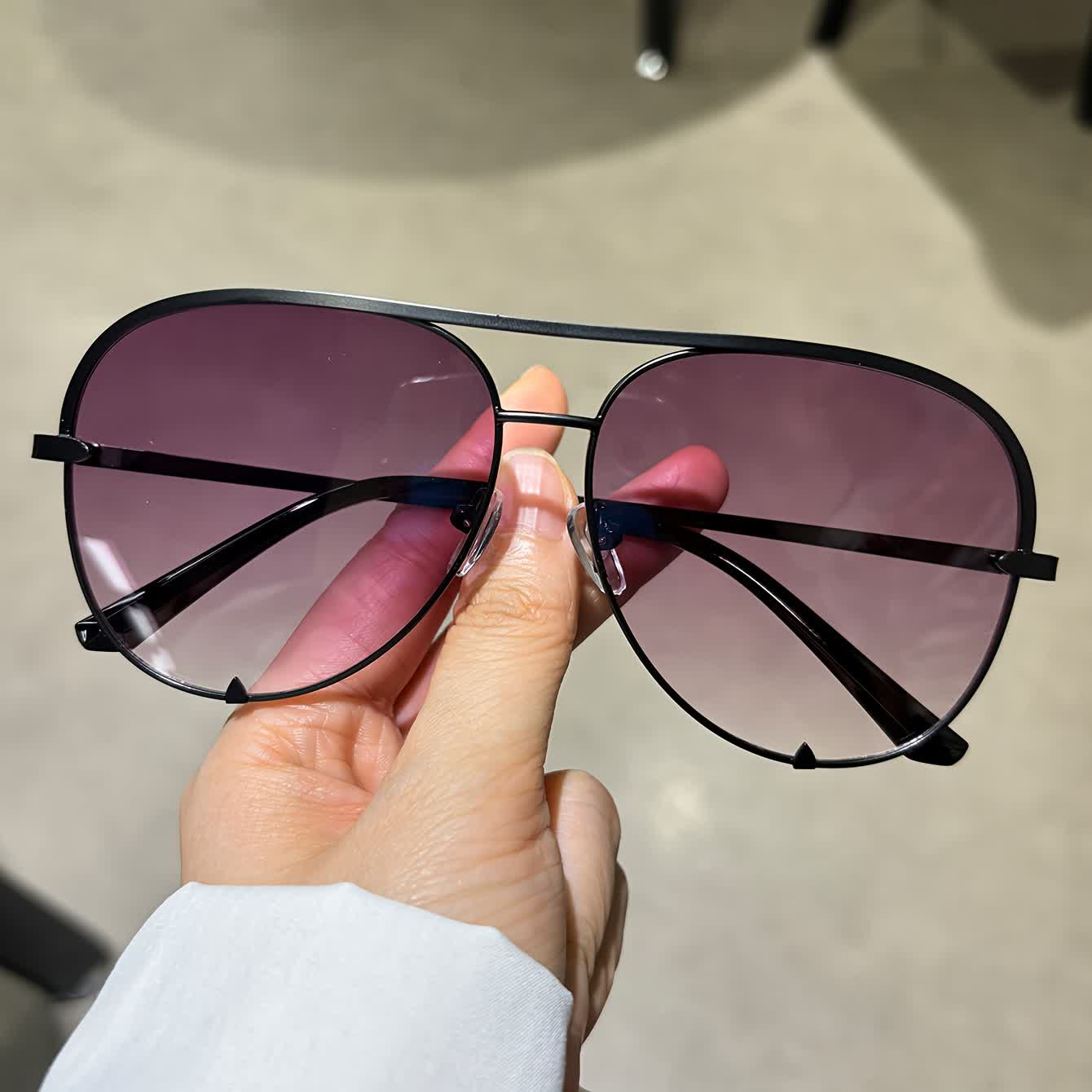 Spykay™ SG60837 Vintage Double Bridges Aviator Frame Sunglasses For Driving