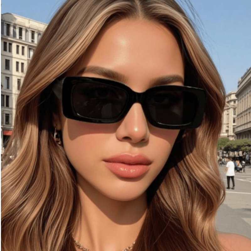 Spykay™ SG60843 Fashion Simple Rectangle Thick Frame Sunglasses