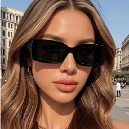 Spykay™ SG60843 Fashion Simple Rectangle Thick Frame Sunglasses