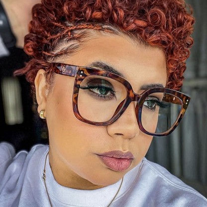 Spykay™ EG26773 Square Frame Oversized Hollow-out Anti-blue Light Glasses