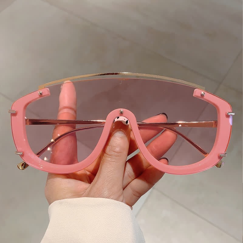 Spykay™ SG60885 One-piece Oversized Aviator Sunglasses - Pink - image 12