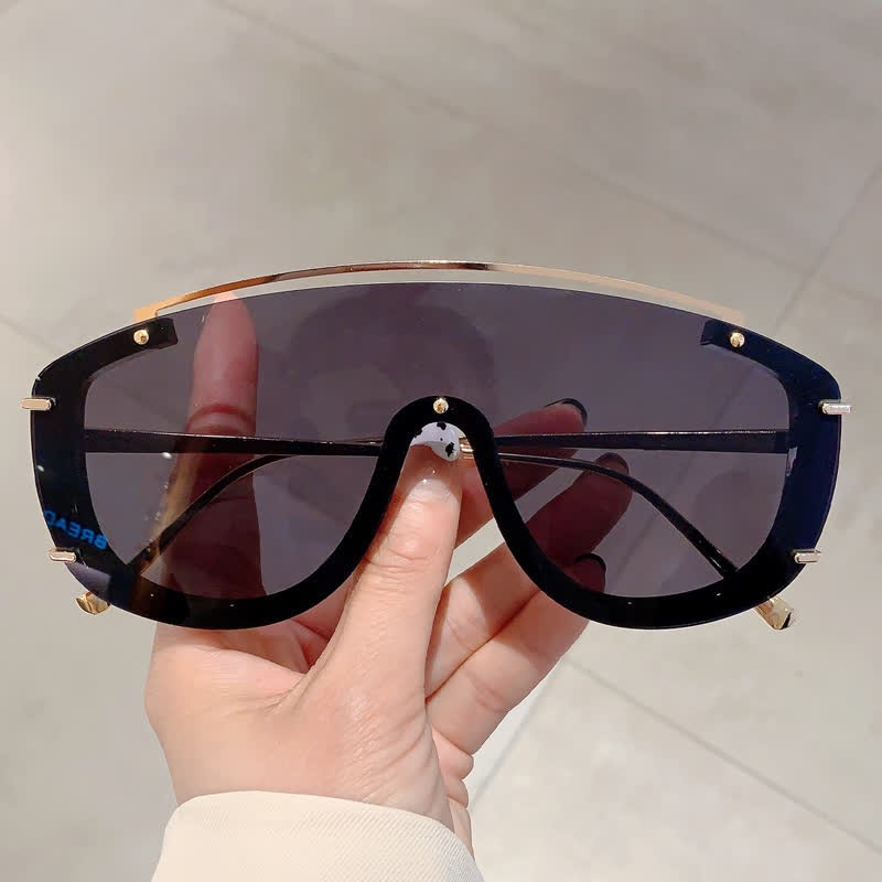 Spykay™ SG60885 One-piece Oversized Aviator Sunglasses - image 4