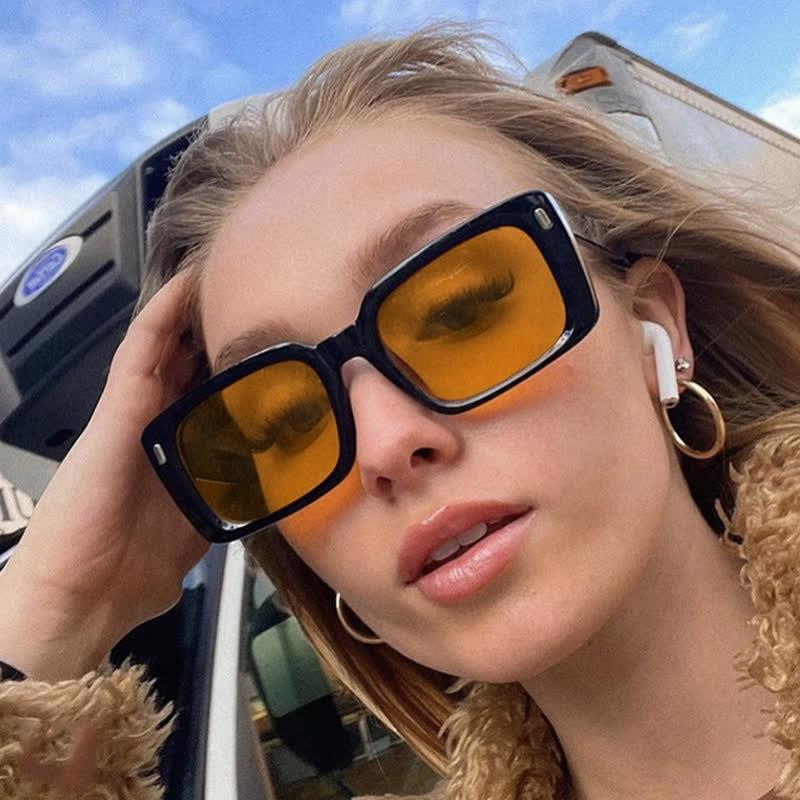 Spykay™ SG60896 Classic Retro Unisex Rectangle Frame Sunglasses