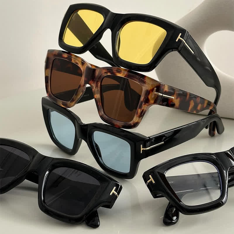 Spykay™ SG60897 Classic Unisex Square Frame 'T' Design Sunglasses