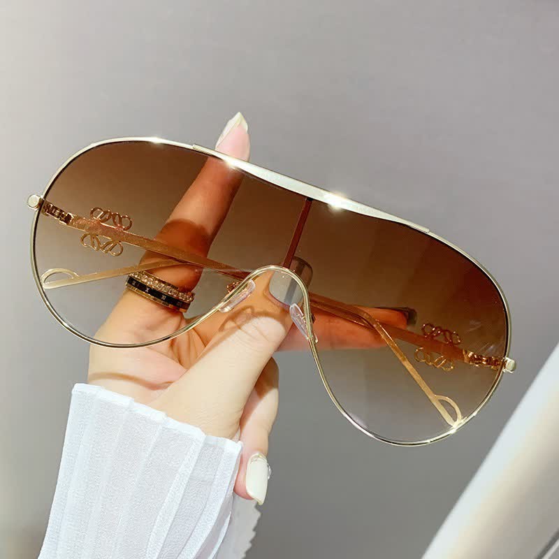 Spykay™ SG60892 Oversized One-piece Aviator Sunglasses