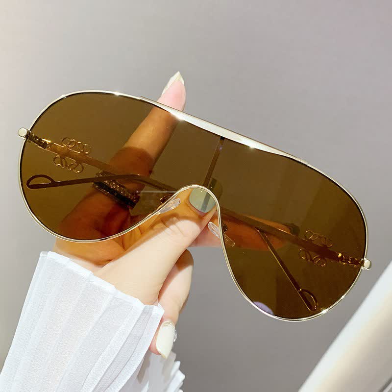 Spykay™ SG60892 Oversized One-piece Aviator Sunglasses