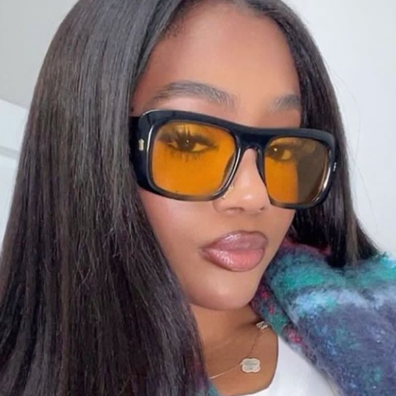 Spykay™ SG60905 Arrow Decor Square Frame Thick Sunglasses