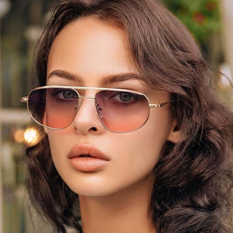 Spykay™ SG60911 Double Bridges Hipster Aviator Sunglasses