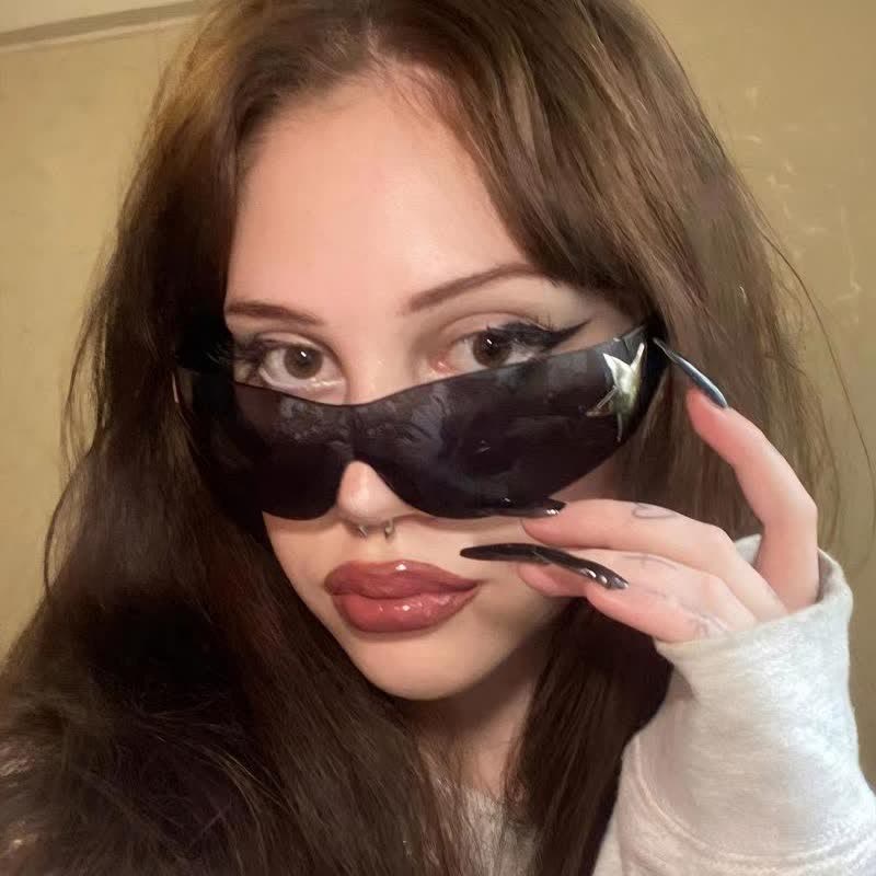 Spykay™ SG60726 Star One-piece Rimless Y2K Cyberpunk Aviator Sunglasses