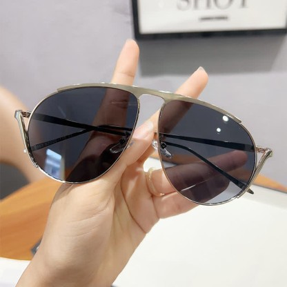 Spykay™ SG60914 Hipster Metal Temples Aviator Sunglasses