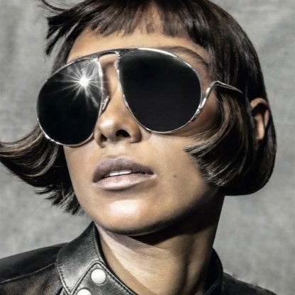 Spykay™ SG60914 Hipster Metal Temples Aviator Sunglasses