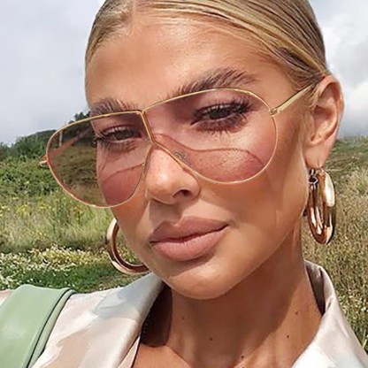 Spykay™ SG60915 Hipster One-piece Metal Temples Aviator Sunglasses