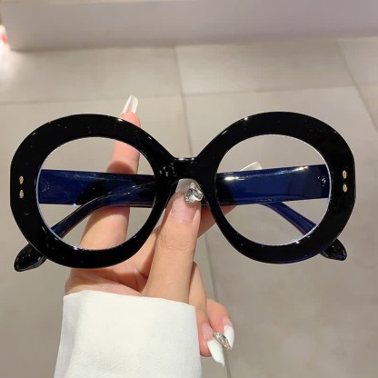 Spykay™ EG26784 Simple Oversized Round Frame Anti-blue Light Trendy Glasses