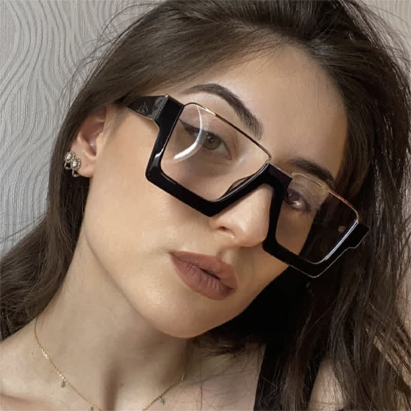 Spykay™ EG26785 Square Frame Trendy Semi-Rimless Anti-blue Light Glasses