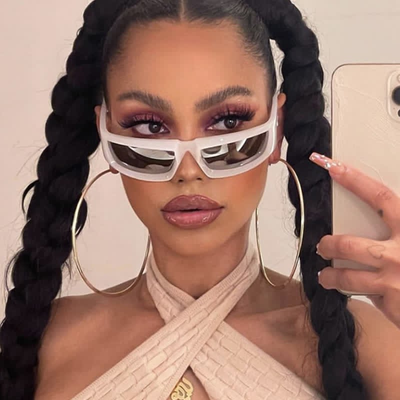 Spykay™ SG60926 Unisex Punk Y2K Fashion Sunglasses - White - image 9