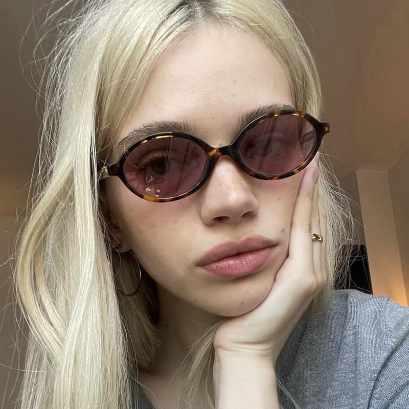 Spykay™ SG60927 Small Oval Frame Fashion Classic Sunglasses - Leopard - image 5