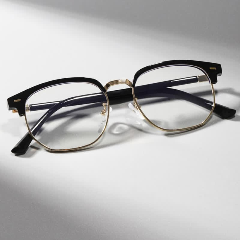 Spykay™ EG26807 Semi-Rimless Square Frame Anti-blue Light Browline Glasses - image 2
