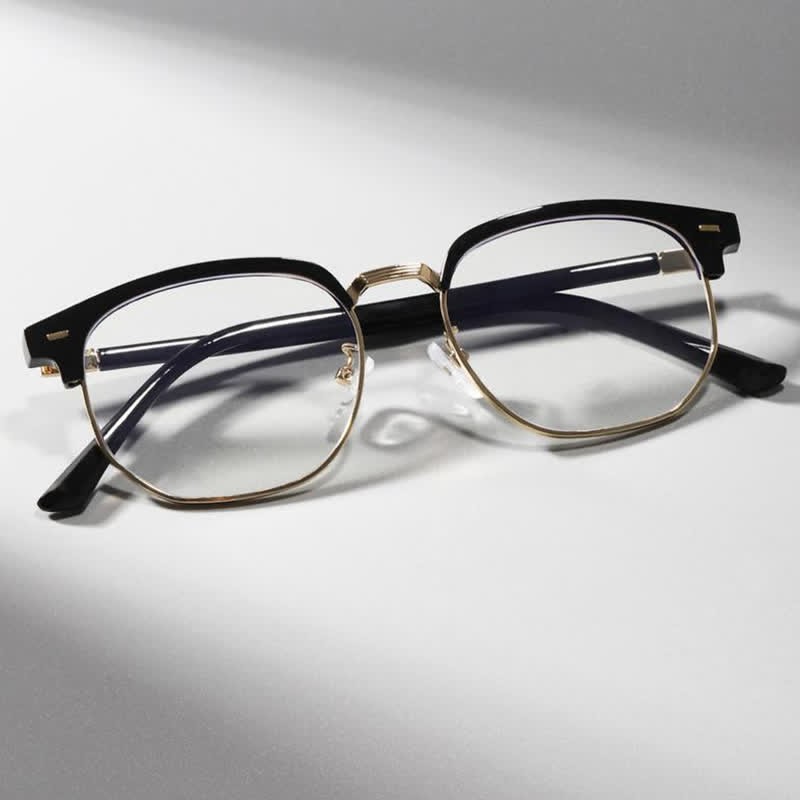 Spykay™ EG26807 Semi-Rimless Square Frame Anti-blue Light Browline Glasses - image 2