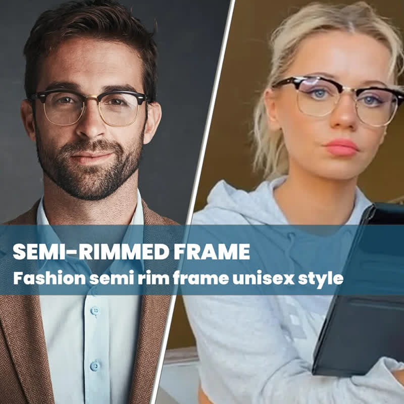 Spykay™ EG26807 Semi-Rimless Square Frame Anti-blue Light Browline Glasses - image 12