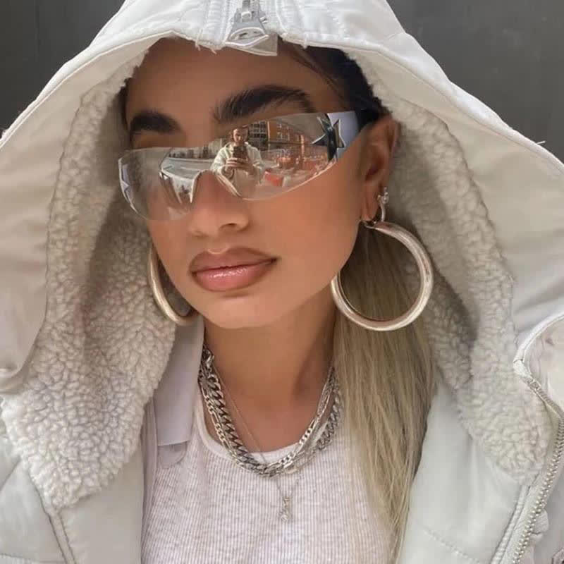 Spykay™ SG60726 Star One-piece Rimless Y2K Cyberpunk Aviator Sunglasses