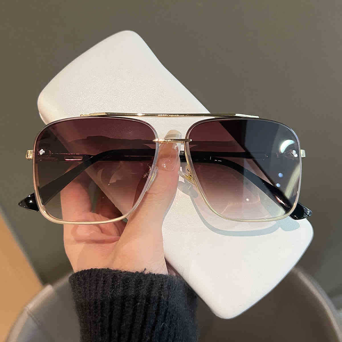 Spykay™ SG60949 Double Bridges Unisex Aviator Sunglasses - image 4