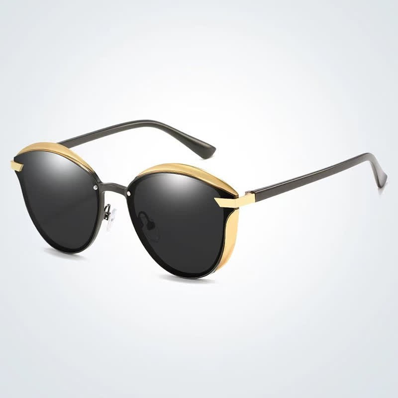 Spykay™ SG60950 Polarized Vintage Round Frame Mirror Lenses Trendy Sunglasses - Grey - image 6